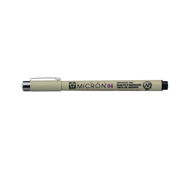 Fineliner Sakura Pigma Micron 04 0.4mm zwart