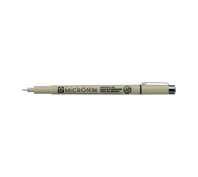 Fineliner Sakura Pigma Micron 04 0.4mm zwart