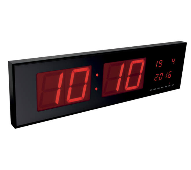 Wandklok Perel met LED display