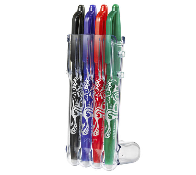 Rollerpen PILOT friXion medium basis assorti Set2Go à 4 stuks