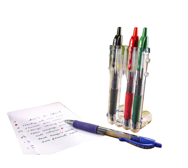 Gelschrijver Pilot clicker medium basis assorti Set2Go à 4 stuks