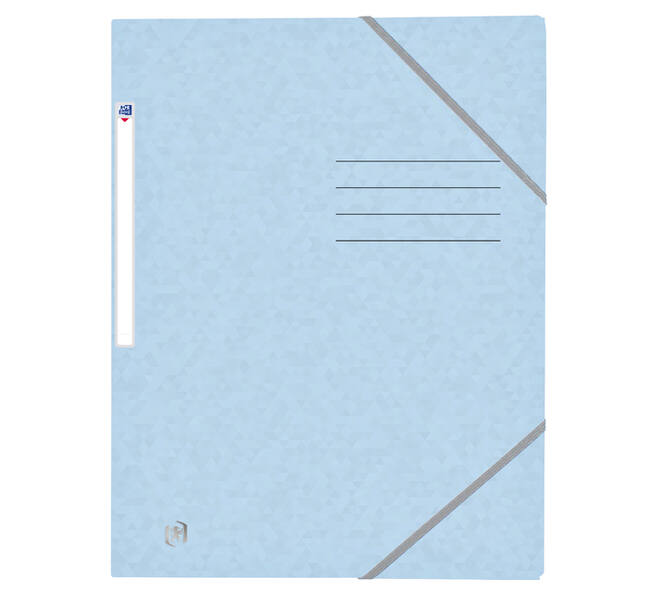 Elastomap Oxford Top File+ A4 3 kleppen 390gr pastel blauw