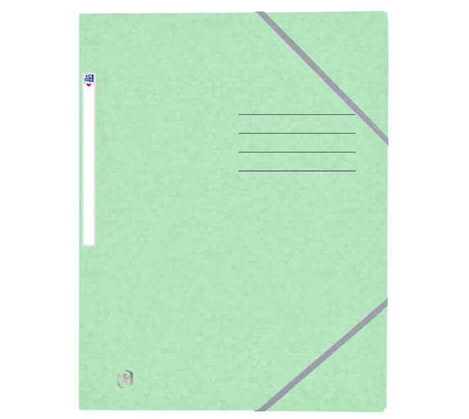 Elastomap Oxford Top File+ A4 3 kleppen 390gr pastel groen