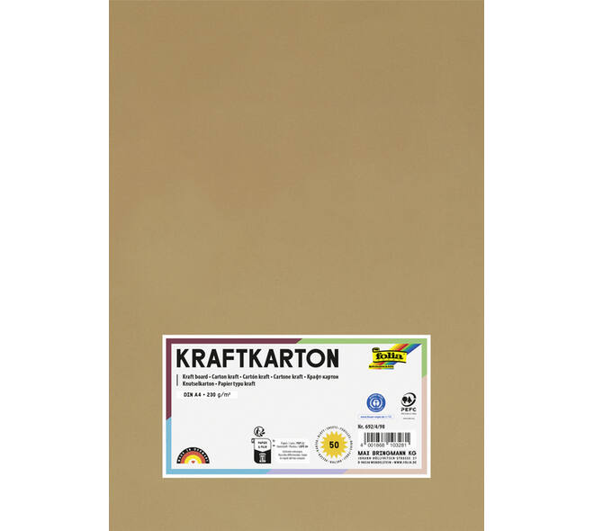 Kraftpapier Folia A4 230gr 50 vel
