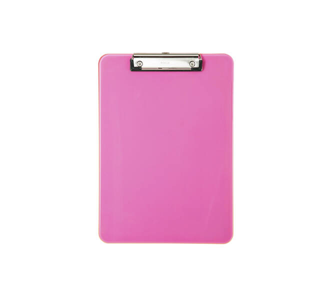 Klembord MAUL A4 staand transparant PS neon roze