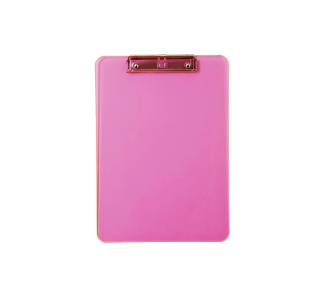 Klembord MAUL A4 staand transparant PS neon roze