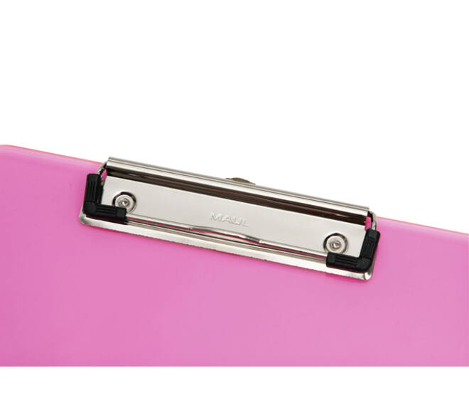 Klembord MAUL A4 staand transparant PS neon roze