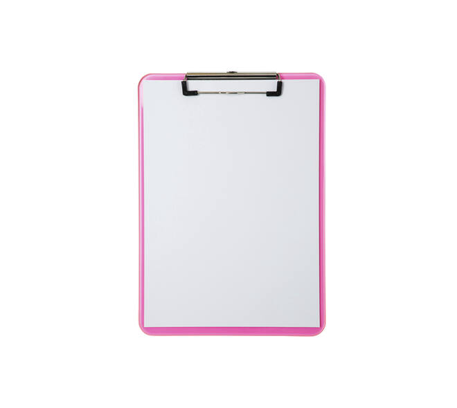 Klembord MAUL A4 staand transparant PS neon roze