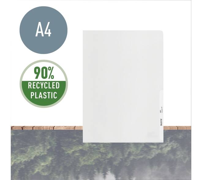Insteekmap L-model Leitz Recycle A4 0.10mm PP transparant  25 stuks