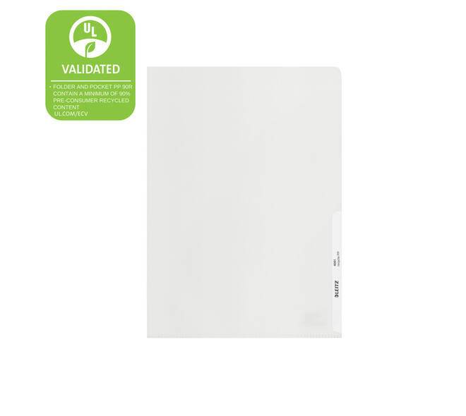 Insteekmap L-model Leitz Recycle A4 0.10mm PP transparant 25 stuks