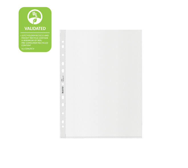 Showtas Leitz Recycle A4 11-gaats PP 0.10mm transparant 25 stuks