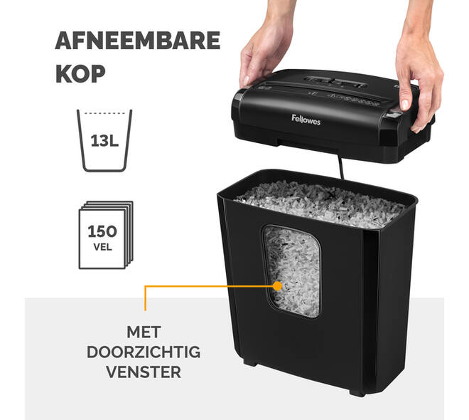 Papiervernietiger Fellowes Powershred 6M snippers 4x12mm