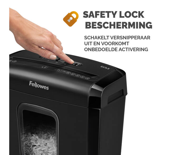 Papiervernietiger Fellowes Powershred 6M snippers 4x12mm