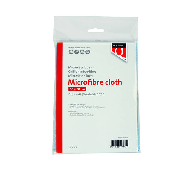 Microvezeldoek Quantore 30x30cm blauw