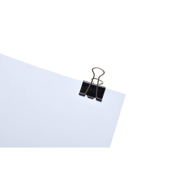 Papierklem MAUL 215 foldback 25mm capaciteit 9mm zwart 12 stuks