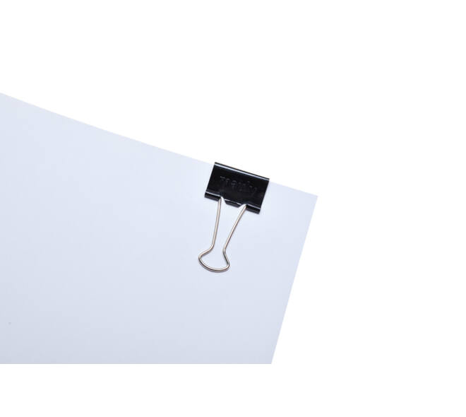 Papierklem MAUL 215 foldback 25mm capaciteit 9mm zwart 12 stuks