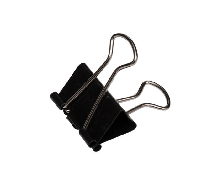 Papierklem MAUL 215 foldback 25mm capaciteit 9mm zwart 12 stuks