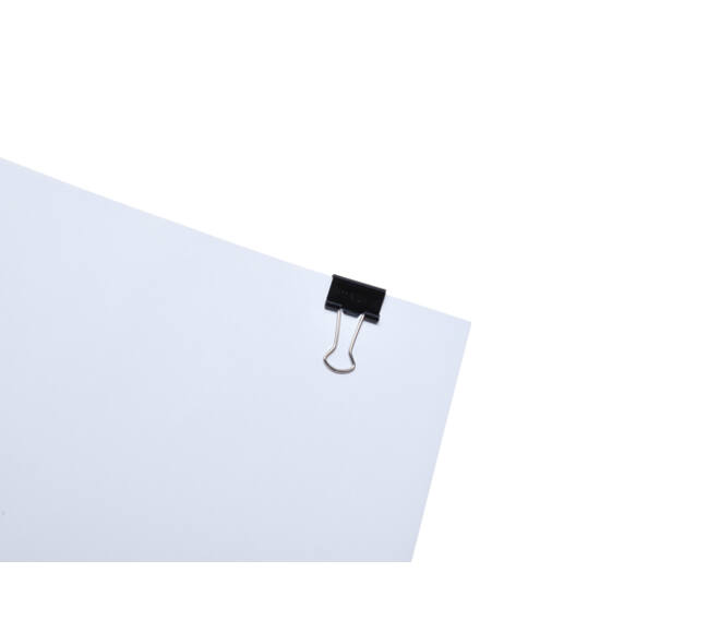 Papierklem MAUL 215 foldback 16mm capaciteit 5mm zwart 12 stuks
