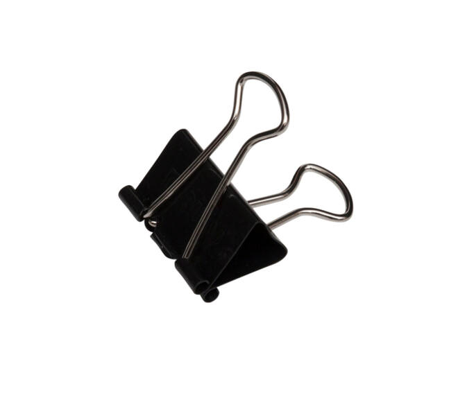 Papierklem MAUL 215 foldback 16mm capaciteit 5mm zwart 12 stuks