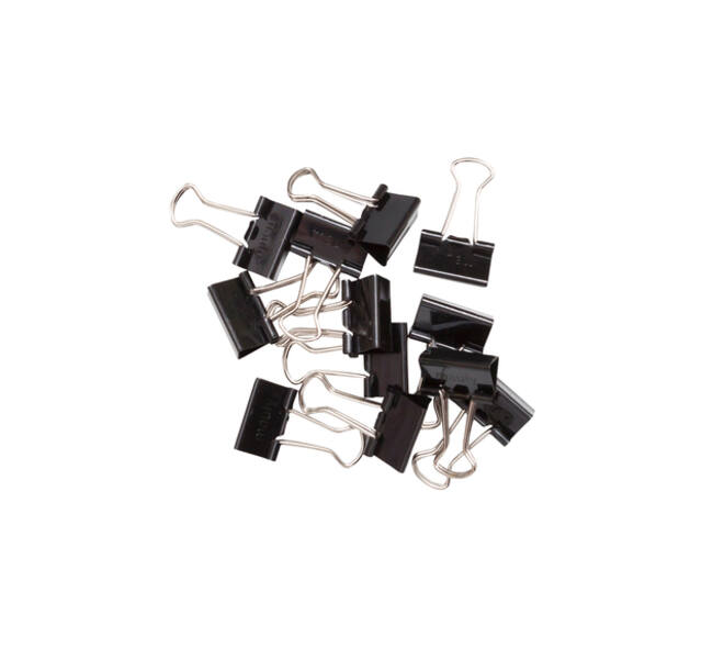 Papierklem MAUL 215 foldback 16mm capaciteit 5mm zwart 12 stuks