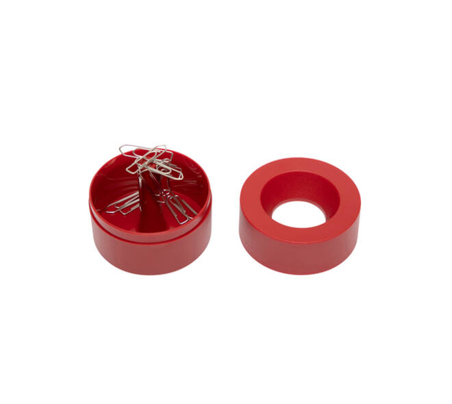 Papercliphouder MAUL Pro magnetisch Ø73x60mm rood