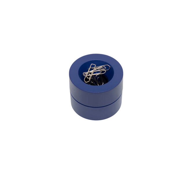 Papercliphouder MAUL Pro magnetisch Ø73x60mm blauw