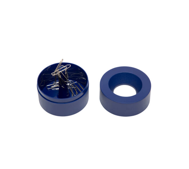 Papercliphouder MAUL Pro magnetisch Ø73x60mm blauw