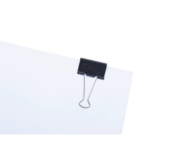 Papierklem MAUL foldback 215 19mm zwart 6 stuks