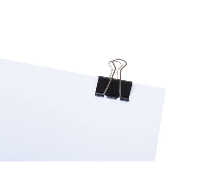 Papierklem MAUL foldback 215 19mm zwart 6 stuks