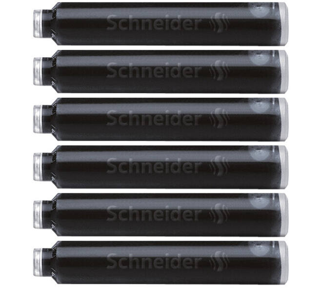 Inktpatroon Schneider din zwart doos à 6 stuks
