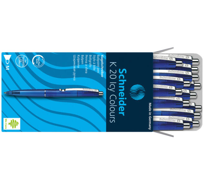 Balpen Schneider K20 Icy Colours medium blauw