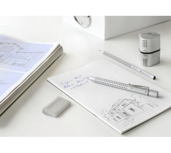 Puntenslijper Faber-Castell 2001 trio grip zilver