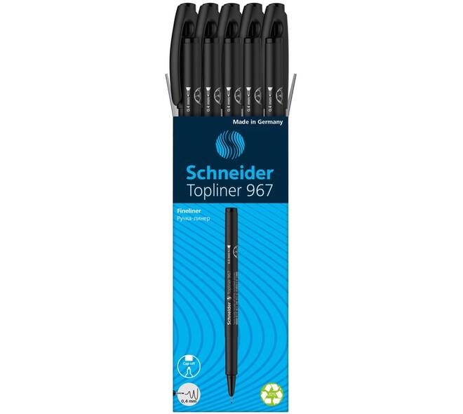 Fineliner Schneider Topliner 967 0.4mm zwart