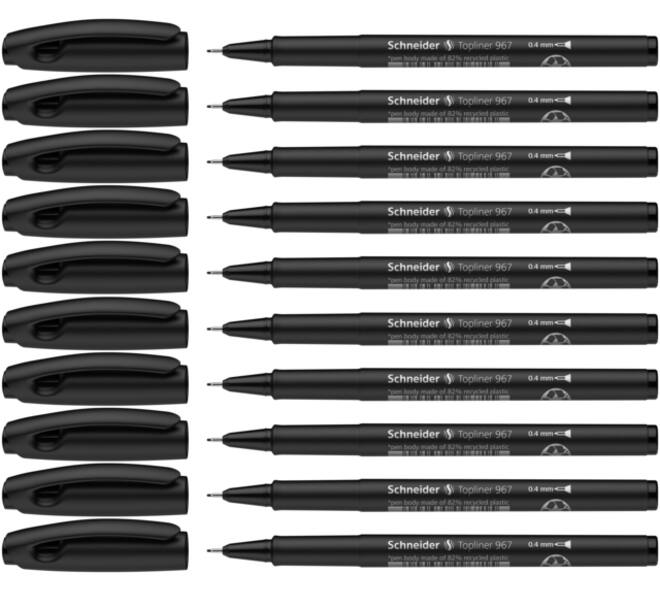 Fineliner Schneider Topliner 967 0.4mm zwart