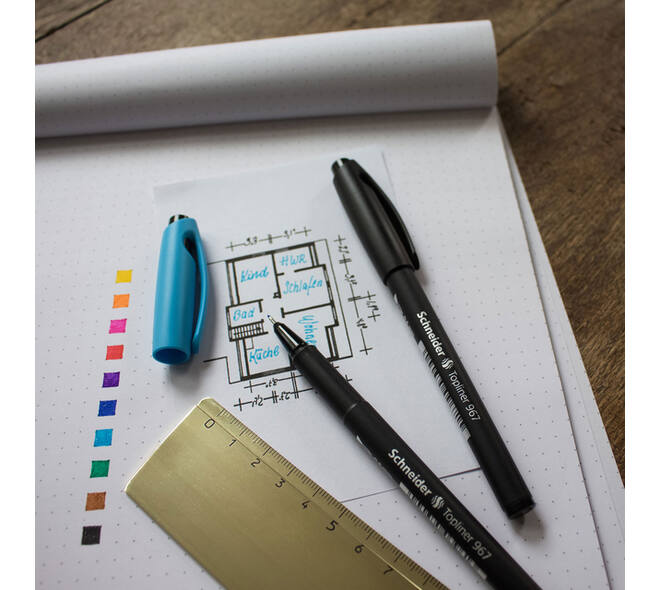 Fineliner Schneider Topliner 967 0.4mm zwart