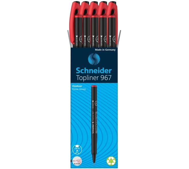 Fineliner Schneider Topliner 967 0.4mm rood