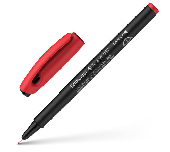 Fineliner Schneider Topliner 967 0.4mm rood