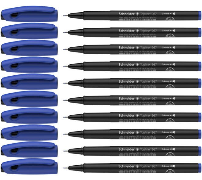 Fineliner Schneider Topliner  967 0.4mm blauw