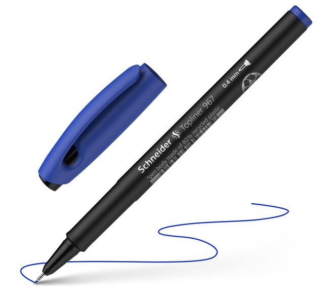 Fineliner Schneider Topliner  967 0.4mm blauw