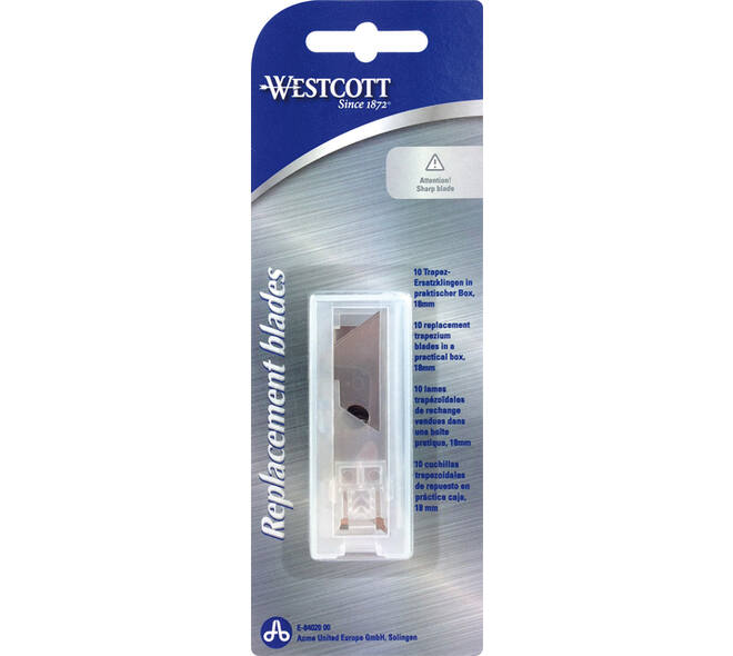 Reservemessen Westcott 18mm voor E-84019 10 stuks