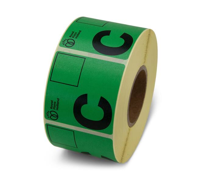 Etiket 50x50 FH Aanvoerbrief C kern 40, 1000 rol, permanent
