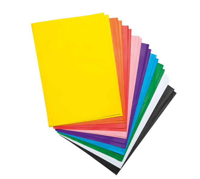 Transparant papier Folia 70x100cm 42gr assorti kleuren