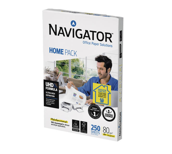 Kopieerpapier Navigator Homepack A4 80gr wit 250 vel