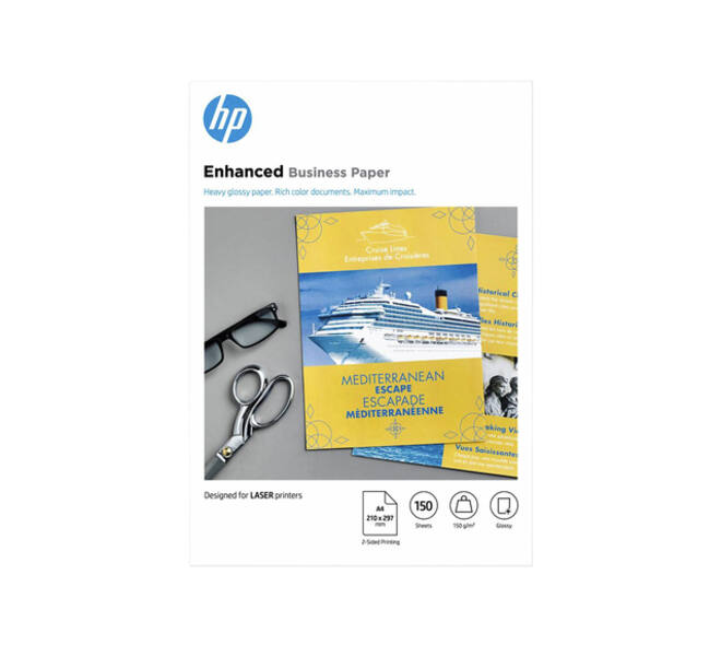 Fotopapier laser HP CG965A 150gr A4 glans wit 150 vel