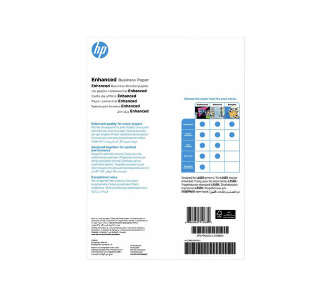 Fotopapier laser HP CG965A 150gr A4 glans wit 150 vel