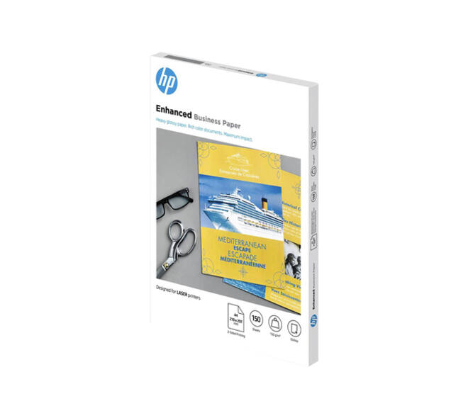 Fotopapier laser HP CG965A 150gr A4 glans wit 150 vel