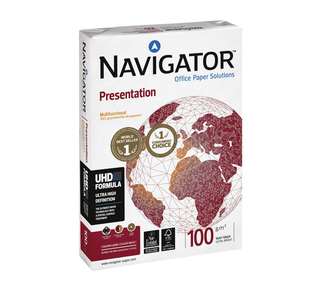 Kopieerpapier Navigator Presentation A3 100gr wit 500 vel
