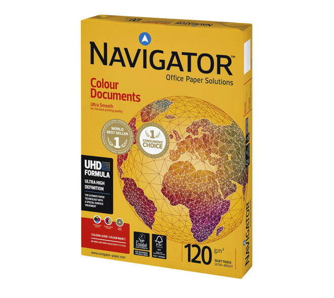 Kopieerpapier Navigator Colour Documents A4 120gr wit 250 vel