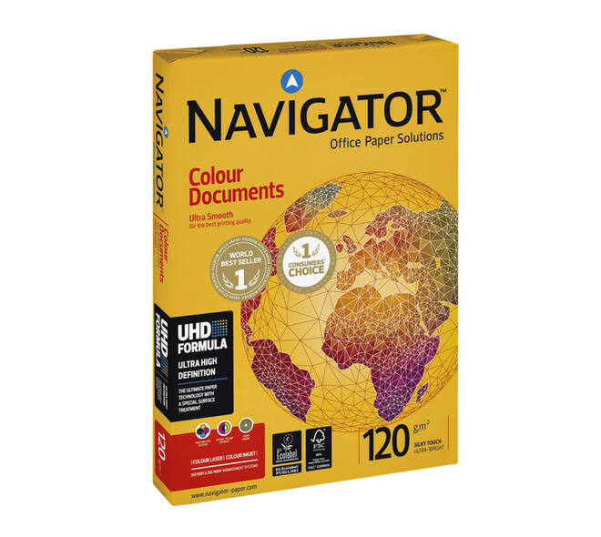 Kopieerpapier Navigator Colour Documents A4 120gr wit 250 vel