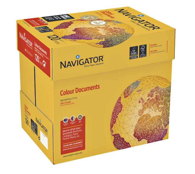 Kopieerpapier Navigator Colour Documents A4 120gr wit 250 vel